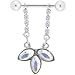 Jewelry : Crystalline Gem FOXY FLOWERET Dangle Nipple Shield