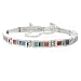 Southwestern Native American Handcrafted Turquoise and Spiny Oyster Inlaid Link Bracelet in Sterling Silver by Calvin Begay, #7963