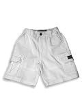 E-Land - Boys Twill Cargo Shorts, White