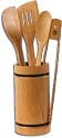 Joyce Chen Burnished Bamboo 5-Piece Utensil Set