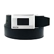 Inox Jewelry Men's Black Belt with Stainless Steel Buckle