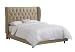 Skyline Furniture Velvet King Tufted Wingback Bed, Cocoa