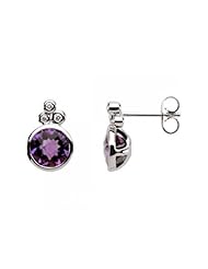 Amethyst & Diamond Earrings