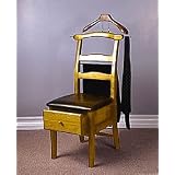 Valet Stand - Executive Chair with Drawer - (Light Walnut)