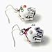 FUN 3d Colorful Crystal Cupcake Charm Earrings ~ You Choose Color!! (Silver Fulfilled by Amazon)