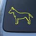 WHITE BULL TERRIER - Dog Vinyl Car Decal Sticker #1569 | Vinyl Color: Yellow