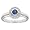 14k White Gold Sapphire and Diamond Ring (H/I1, 0.06 ct. tw.)