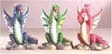 3 Piece See Hear Speak No Evil Dragon Figurines Figures