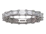 3.00 cts Emerald Cut Diamonds Eternity Band - Platinum, 18kt White or Yellow Gold