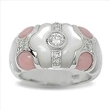 Size 8 18K white gold Andromeda Mother of Pearl Ring