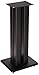 Monolith 24 Inch Speaker Stand (Each) - Black | Supports 75 lbs, Adjustable Spikes, Compatible with Bose, Polk, Sony, Yamaha, Pioneer and Others