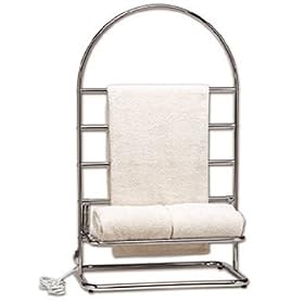 <b>Heated Towel Stand Trafalgar Free Standing Towel Rack - Satin Nickel</b>