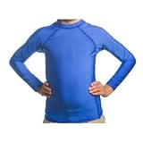 Beach Depot UPF 50+ Kid's Long Sleeve Rash Guard Shirt - Royal Blue XL