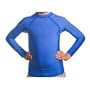 Beach Depot Kid's SPF 50+ Royal Blue Long Sleeve Rash Guard - XL