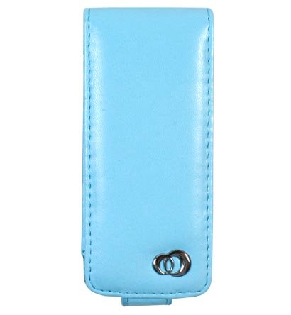 Premium Leather Case with Swivel Belt Clip + Screen Protector for Apple iPod Nano Nano-Chromatic 4th Generation 8gb 16gb (Nano Chromatic Not Included) , Flip Blue