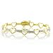 Two-tone Sterling Silver & Diamond Heart Bracelet