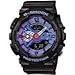Casio G-Shock Purple Dial Black Resin Quartz Male Watch GMAS110HC-1A