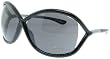 TOM FORD WHITNEY TF09 Sunglasses SMOKE LENS / SHINY BLACK 199 64-14-110