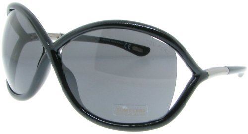 Tom Ford Whitney FT0009 Sunglasses - 199 Shiny Black (Dark Gray Lens) - 64mm