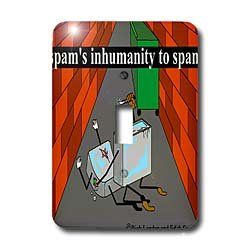 Londons Times Funny Food Coffee other Digestibles - Spams Inhumanity To Spam - Light Switch Covers - single toggle switch