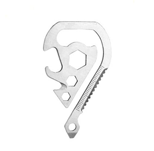 Generic EDC Multifunctional Crowbar Cutter Opener Key Chain Pocket Tool Stainless Steel