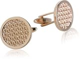 Woven Cufflinks in Rose Gold