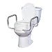 Drive Medical Premium Seat Riser with Removable Arms for Standard Toilets, White