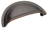 Amerock BP4235-ORB Solid Brass Cup 3-Inch Pull, Oil Rubbed Bronze