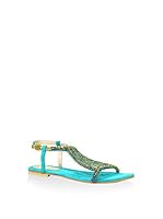 MARTINA BLUE Sandalias planas 16-5201TQ (Turquesa)