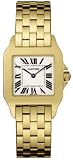 NEW CARTIER SANTOS DEMOISELLE GOLD & STEEL LADIES LARGE WATCH W25062X9