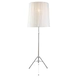 Trident Floor Lamp - White/ Silver