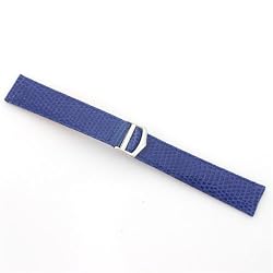 Blue Genuine Lizard Strap 18mm