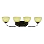 Westinghouse 64271 St Augustine Energy Star Four-Light Wall Fixture, Oil Rubbed Bronze with Amber Mist Globe