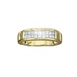 14K Yellow Gold 1/2 ct. Two Row Princess Cut Diamond Ring