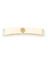 14k Gold Non-enameled Medical Jewelry Plate