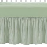 31JNJB42BTL. SL160  Amy Coe™ Peanut Awning Stripe Dust Ruffle   Green