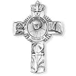 Fine Pewter Pope John Paul II 5-inch Wall Cross and Prayer Card
