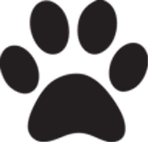Lille Rabagast Stroller License Plate with Name &amp; Dog Paw Print Icon, Choice of 3 Colors (Blue)
