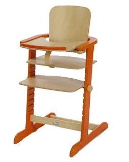 Geuther Family High Chairs, Natural-Orange
