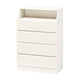 木製シンプルチェスト/タンス 白 【CHESCA】チェスカ