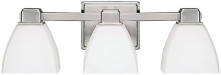 Capital Lighting 8513BN-216 Transitional 3-Light Vanity Fixture, Brushed Nickel Finish with Soft White Glass by North Coast Lighting