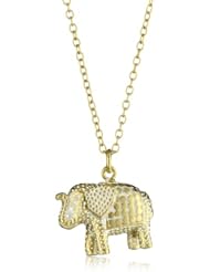 Anna Beck Designs "Bali"" 18k Gold-Plated Small Elephant Pendant Necklace
