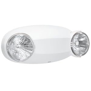 Lithonia Lighting ELM2 Two-Light Optic Emergency Light, White by