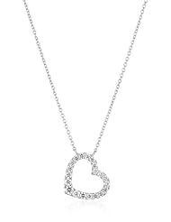 Myia Passiello "Timeless" Swarovski Zirconia Heart Outline Pendant Necklace