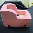 Dog Car Seat - Large Luxury High-back Console Pet Car Seat - Pink