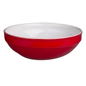 Emile Henry Provencal 4-Quart Pasta Bowl, Cerise Red by Emile Henry