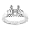 18k White Gold Platinum Prong Head Engagement Setting with Graduated Baguette Diamond Accents (G-H/VS, 1/3 ct. tw.)