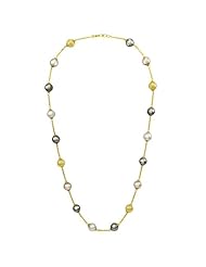 Majorica Jewelry 17" Pearl and Vermeil Chain Necklace