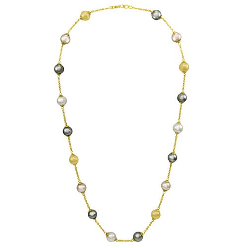 Majorica Jewelry 17 Pearl Chain Necklace