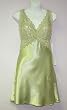 Contessa Di Roma Moss Green Satin Short Chemise